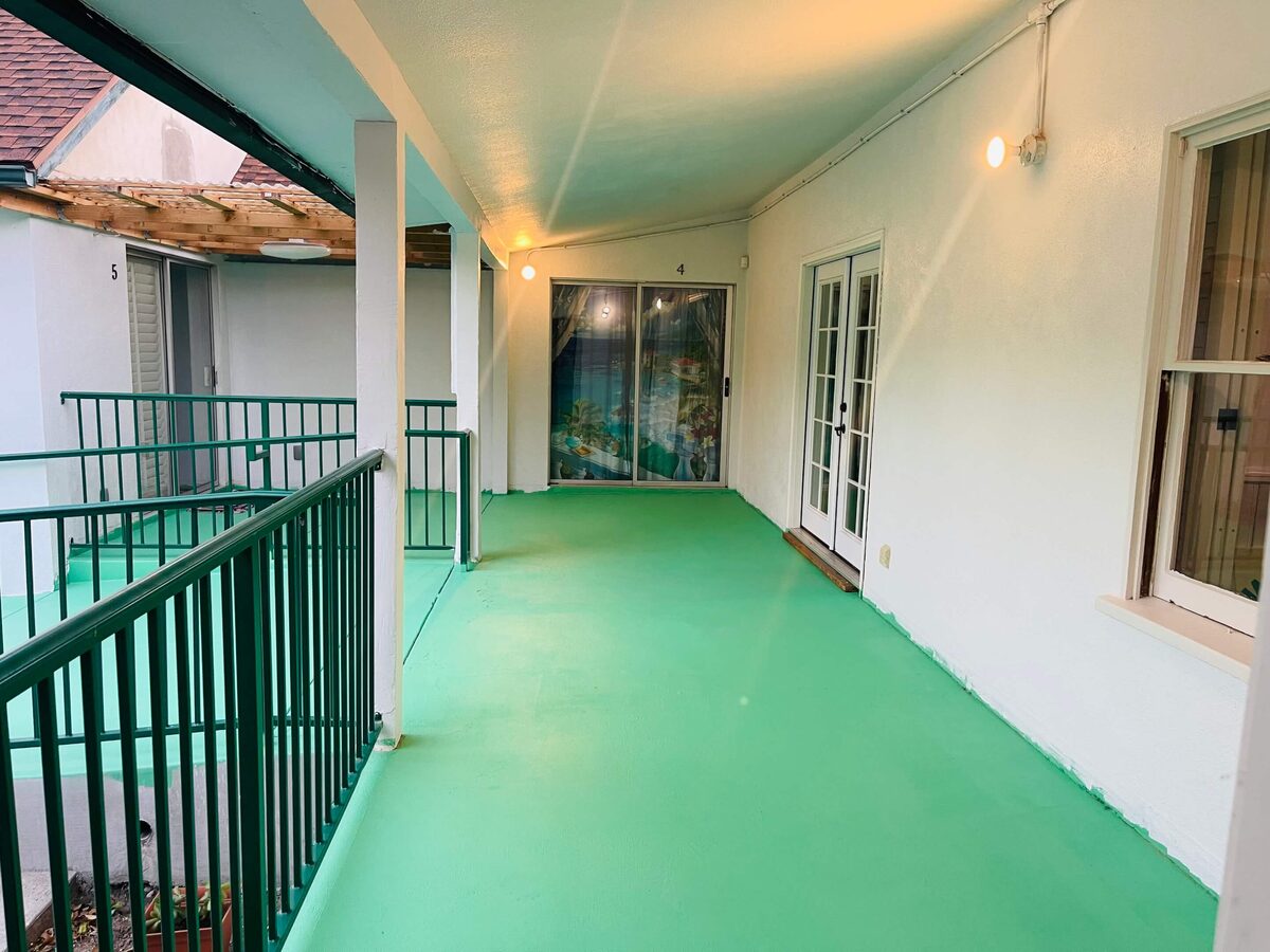 Covered outdoor patio seating