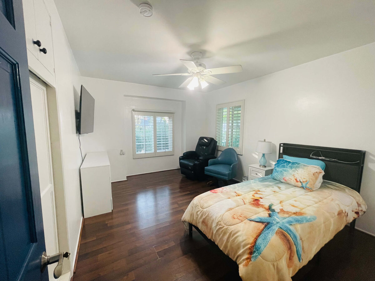 Private bedroom with natural light